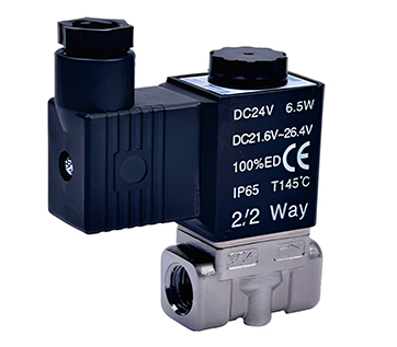 Fluid Valve 2LAH030, Stainless Steel, 1/4", Direct Acting, Normally Closed (Body Only)