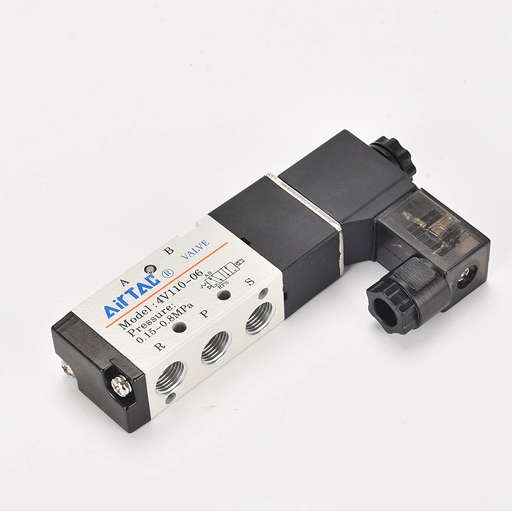 Pneumatic Valve (Solenoid) 5W2P 4V110-06-A AC220V 1/8"