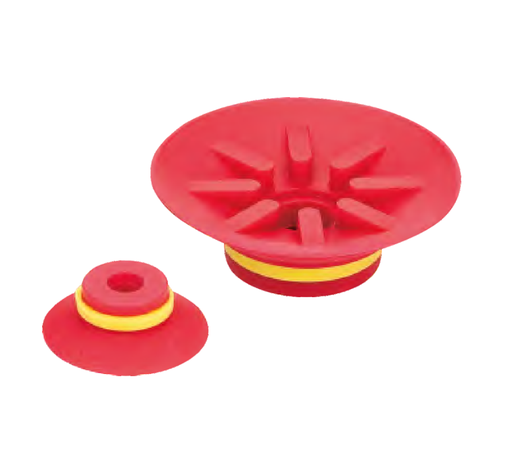 [SF20S] Suction Cup - 20mm Flat Red Silicone - SF20S