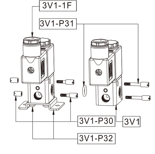 [3V1-P30] 3V1 Valve accessory - Screws set 3V1-P30